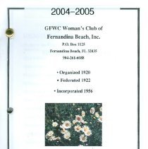 Fernandina Beach Women's Club Yearbooks (2003 - 2005)