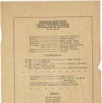 1939 Fernandina High School Senior Class Night Program