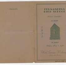 1936 Fernandina High School Annual Banquet Program