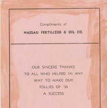 "The Follies" pamphlet september 27, 1956