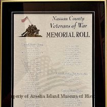 Nassau County Veterans of War Memorial Roll poster