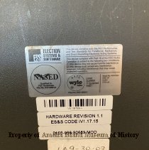 Electronic Voting Machine (back label)