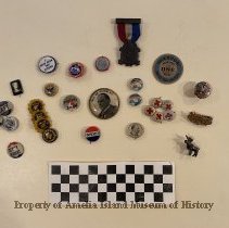 Collection of Buttons and Pins