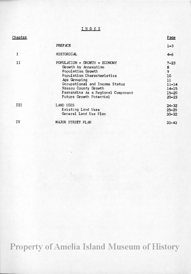 Comprehensive City Plan Fernandina Beach, Florida, 1961 Volume 1