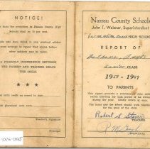 Report card of Minnie Bethune