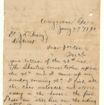 Letter to Dr. J. L. Posey