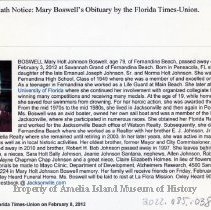 Mary Holt Boswell Obit