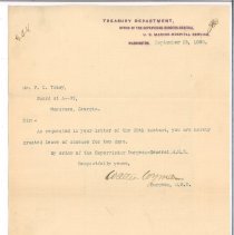 Typed Letter from Walter Wyman