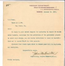 Letter from John B. Hamilton