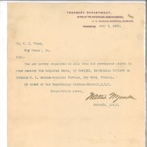 Letter from Walter Wyman