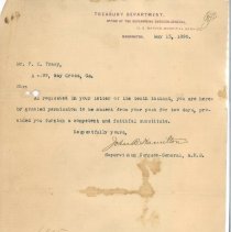 Letter from John B. Hamilton