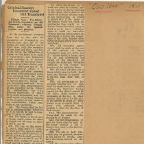 "Original Spanish Document Dated 1811 Translated" Re: Establishing boundaries for house lots in Old Town