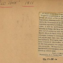 "To Owners of Old town Property".  Notice from Samuel Swann Re: clearing titles to property