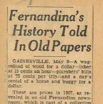 "Fernandina History Told in Old Papers"