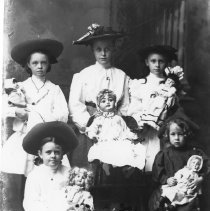 School Age Children with dolls