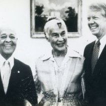 Bob and Dele Richardo with Jimmy Carter