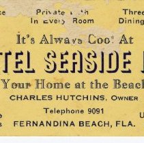 Seaside Inn Hotel Business Card