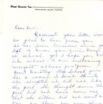 Letter on Hotel Seaside Inn Fernandina Beach, Florida Stationery to Dollie