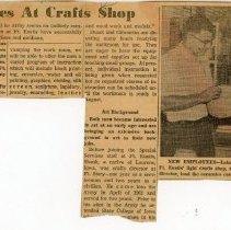 Newspaper Article - Ft. Eustis, VA  - About local ceramics artist, Lee Shan