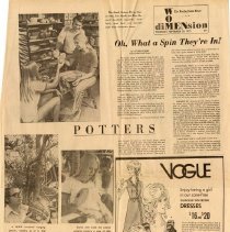 Newspaper article about Pottery from Lee Shank's business