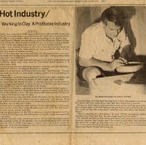 Newspaper article about Working with Clay