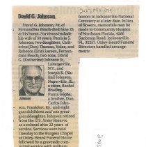 Obituary of David G. Johnson