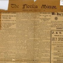 The Floriday Mirror Saturday July 1, 1899 top Page 1