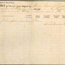 Manifest for Lumber shipped to Cuba