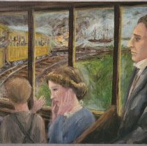 Painting-Yulee leaving Fernandina by train