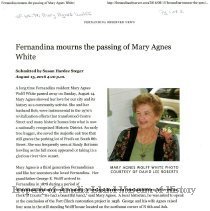 Biography--White, Mary Agnes Wolff