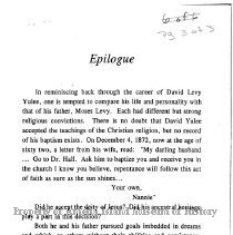 Biography--Yulee, David Levy (1 of 7 for 19th Century Documents)