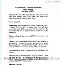 Clinch Historical Society 2021 and 2022 Records  (COVID) years)