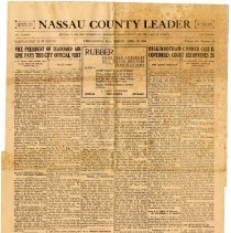 Nassau County Leader Friday April 23, 1926 Page 1