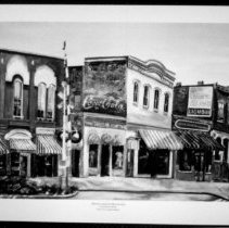 Black and White Photograph Downtown
Handwritten Sign/ Message
