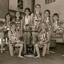 Girls Gymnastics Awards
FBHS Cheerleaders and Trophies

Orange Hall-- St. Mary's

Handwritten Sign/ Message
Mill