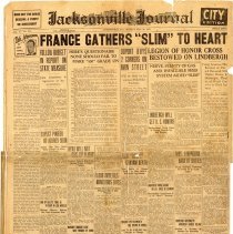 Jacksonville Journal Monday May 23, 1927 page 1