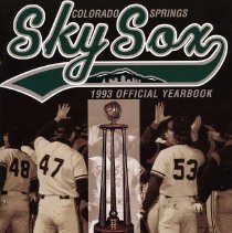 S994.325.1 Sky Sox 1993 Yearbook cover