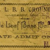 Maple Leaf Base Ball Club Season Pass, 1886