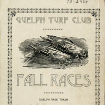 Guelph Turf Club Race Card, September 23-24, 1890