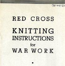 Red Cross Knitting Instructions for War Work