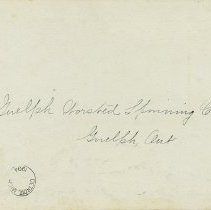 Addressed to Guelph Worsted Spinning Co., 1904