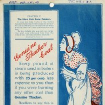 Advertising Postcard for Genuine Thacker Coal, 1904