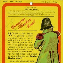 Advertising Postcard for Genuine Thacker Coal, 1905