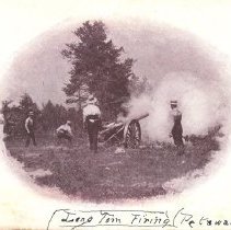 Four Men with Fired Cannon