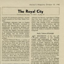 .4 - The Royal City  - Early Vision of Guelph