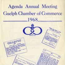 Agenda Annual Meeting, Gueph Chamber of Commerce, 1968