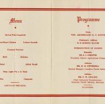 Menu and Programme