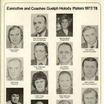 Executive and Coaches, Guelph Holody Platers, 1977-78