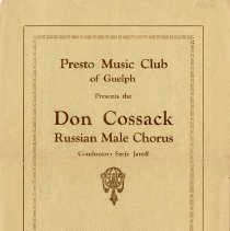 Presto Music Club Concert Program, Nov. 24, 1934