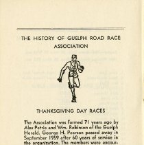 History of Guelph Road Race Association Thanksgiving Day Races, p.12